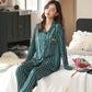 NCT Lucas Inspired-Green Stripes Fox Pajama Set