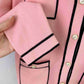 Blackpink Jennie Inspired Pink V-Neck Knitted Dress