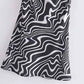 G-IDLE Shuhua Inspired Black Zebra Patterned Dress