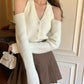 aespa Karina Inspired White Halterneck Long-Sleeved