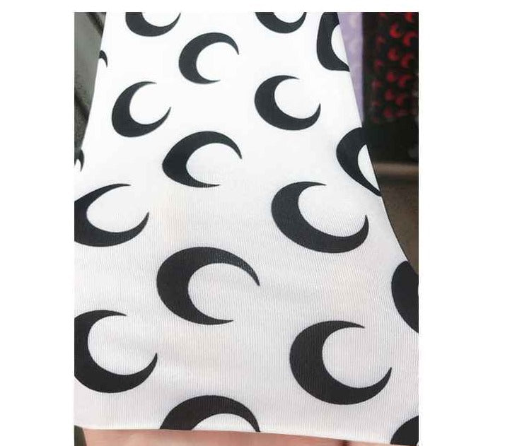 SNSD Taeyeon Inspired White Fitted Long-Sleeved With Black Moon