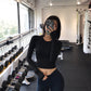 Unnielooks Inspired Black Slim Fitness Top