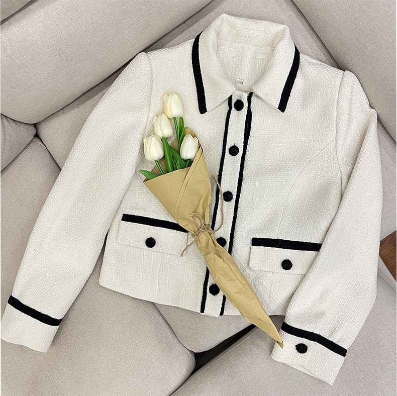 Blackpink Rose Inspired Creamy White Tweed Mini Jacket And Skirt
