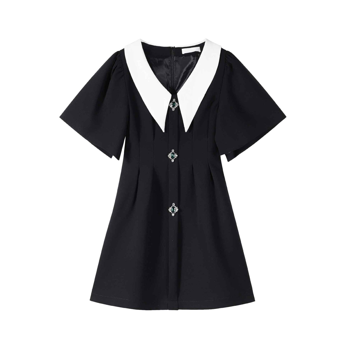 G-IDLE Miyeon Inspired Black French Collared Dress