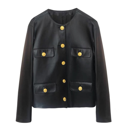 Blackpink Lisa Inspired Black Leather Jacket