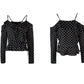 Blackpink Lisa Inspired Black Suspender Chiffon Shirt