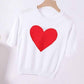 Everglow Onda Inspired White Knitted Crop Top With Heart Design