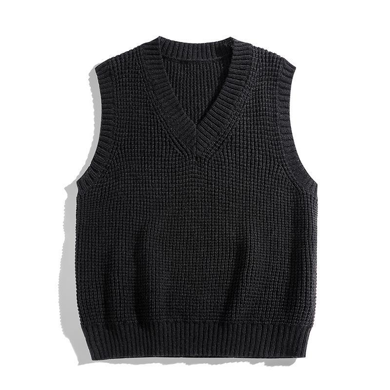 Enhyphen Sunghoon Inspired Black Knitted Vest Pullover