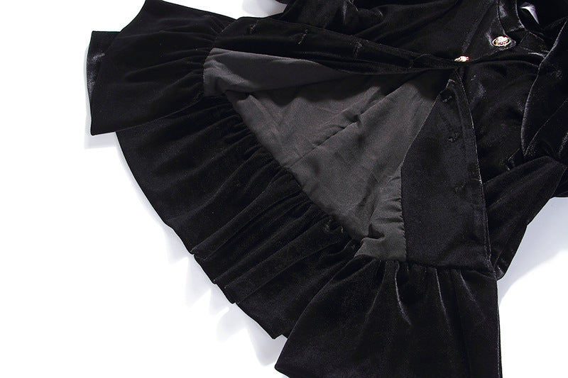 Blackpink Lisa Inspired Black Velvet Jacket