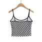 G-IDLE Miyeon Inspired Black And White Checkered Crop Top