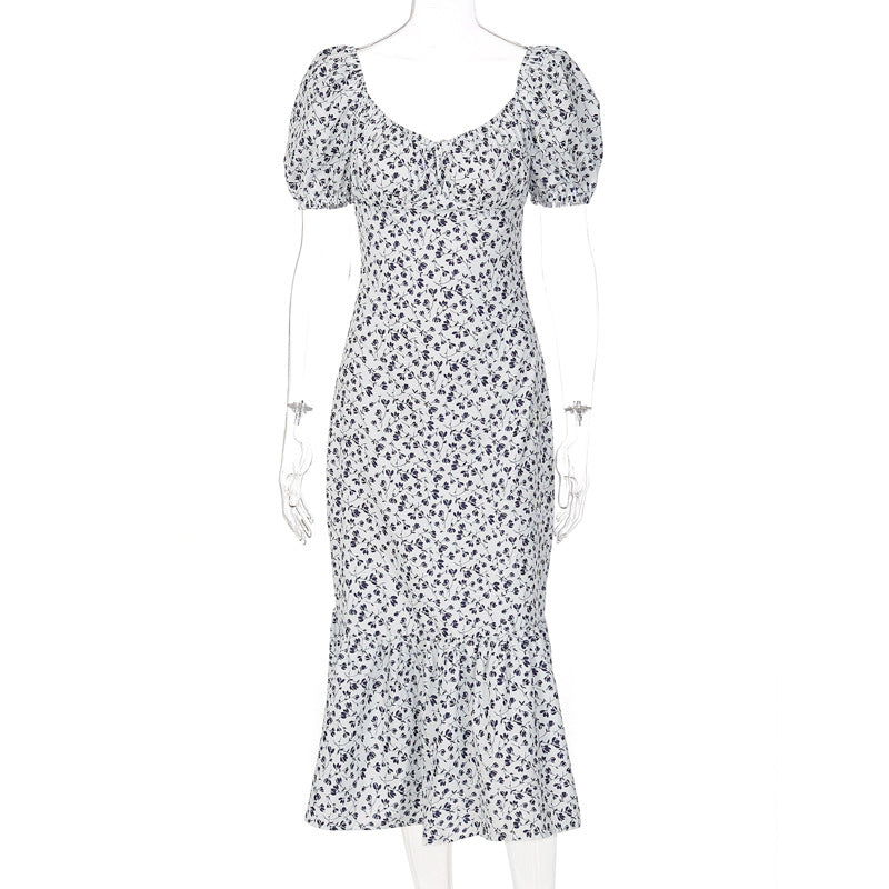 Blackpink Lisa Inspired Floral Short-Sleeve Dress