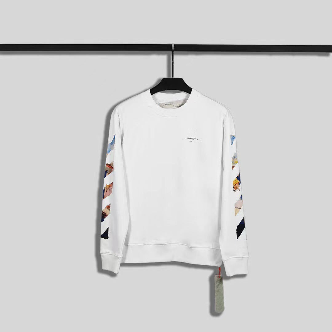 BTS Jungkook Inspired White Round Neck Long-Sleeved Sweater