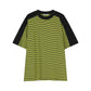 Men's Green Striped Casual T-shirt