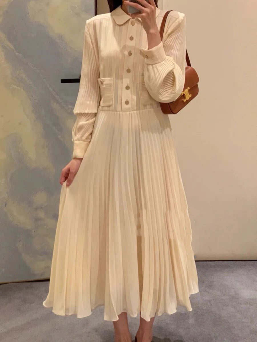 Blackpink Lisa Inspired Cream White Long Dress