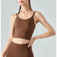 Unnielooks Inspired Brown Thin Sling Back Sports Top