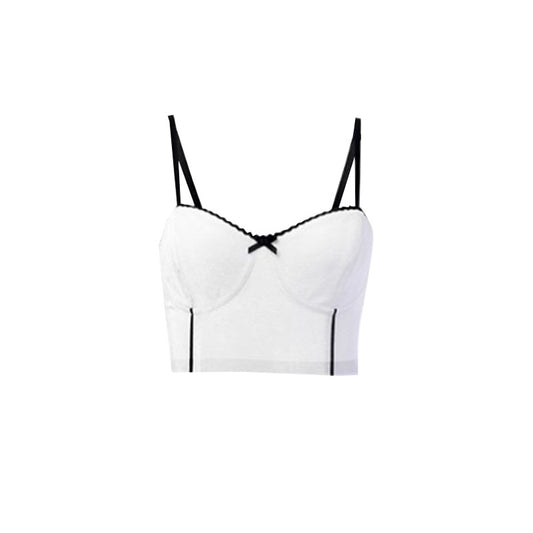 Blackpink Rosé-Inspired White Crop Top With Strap