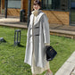 Blackpink Jisoo Inspired Grey Wool Long Coat