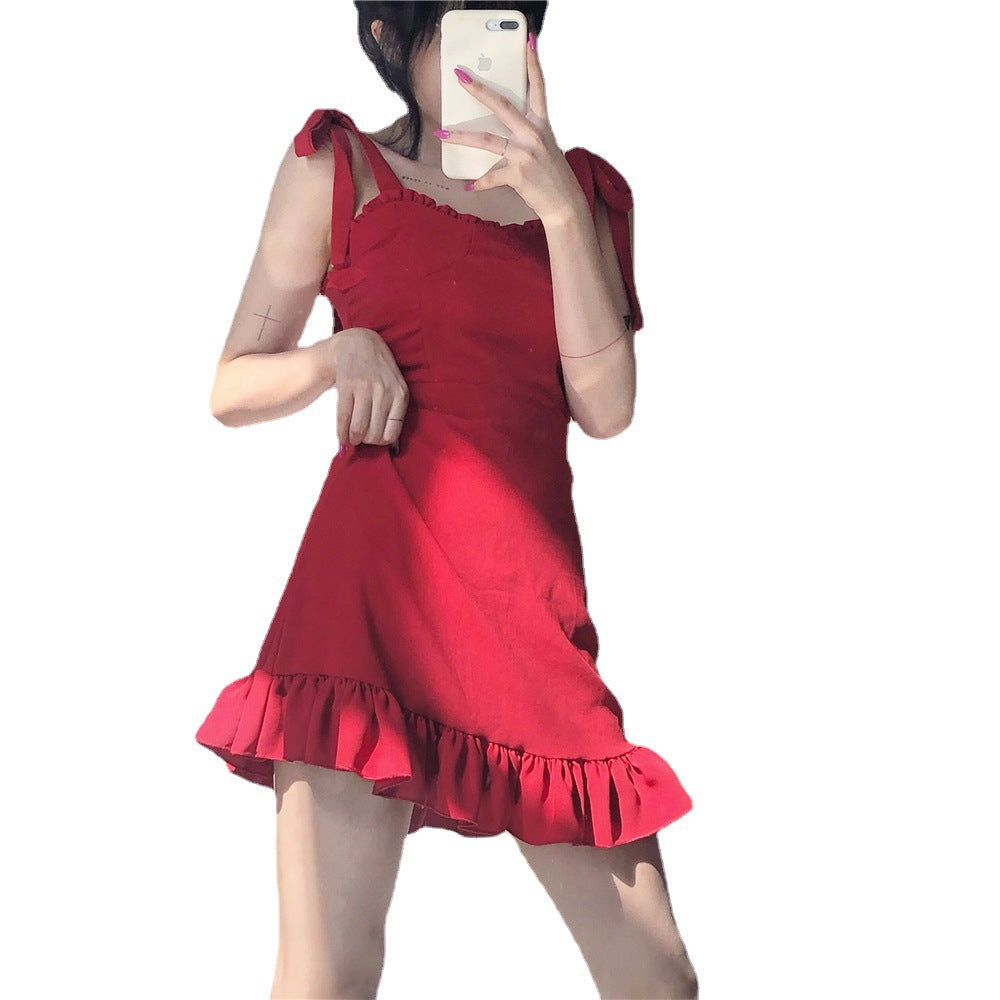 Blackpink Rose Inspired Red Mini Dress