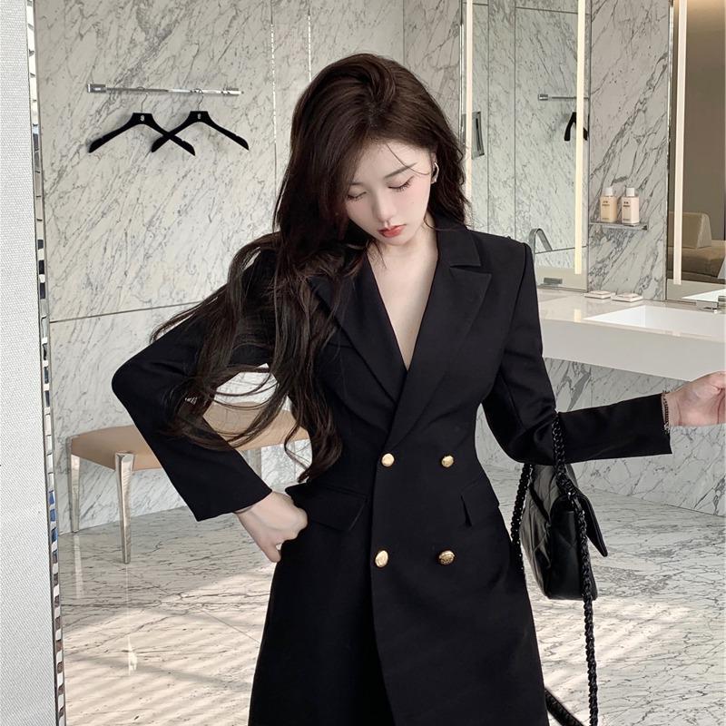 Blackpink Jisoo Inspired Black Suit Dress