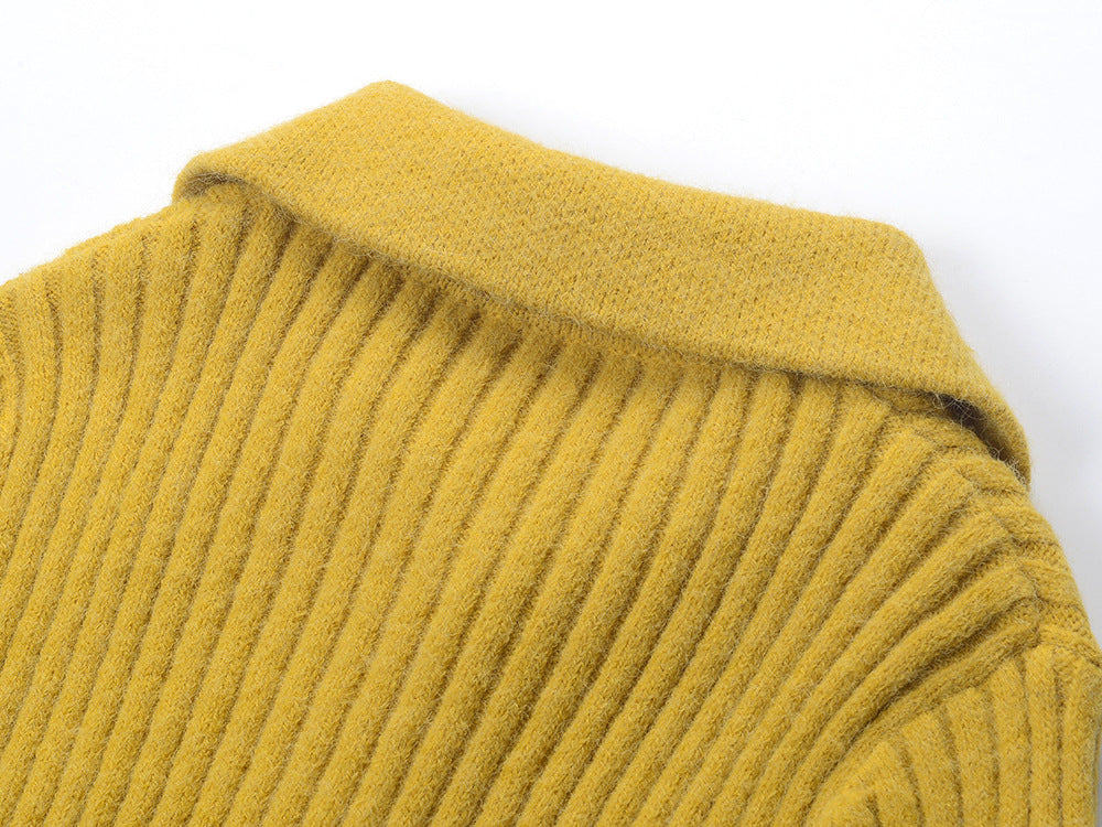 Blackpink Jisoo Inspired Yellow Knitted Jacket
