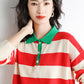 BTS Taehyung Inspired Collar Striped Knitted Bottoming Sweater