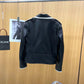 Blackpink Lisa Inspired Black Slim Leather Motorcycle Jacket