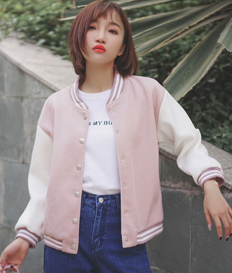 Pink College Jacket
