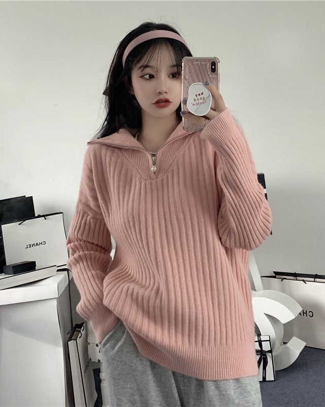 Enhyphen Jungwon Pink Wide Collared Sweater