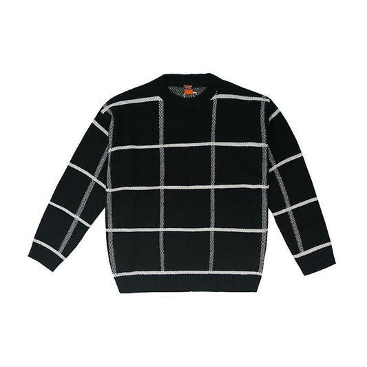 Black Pullover Plaid Sweater
