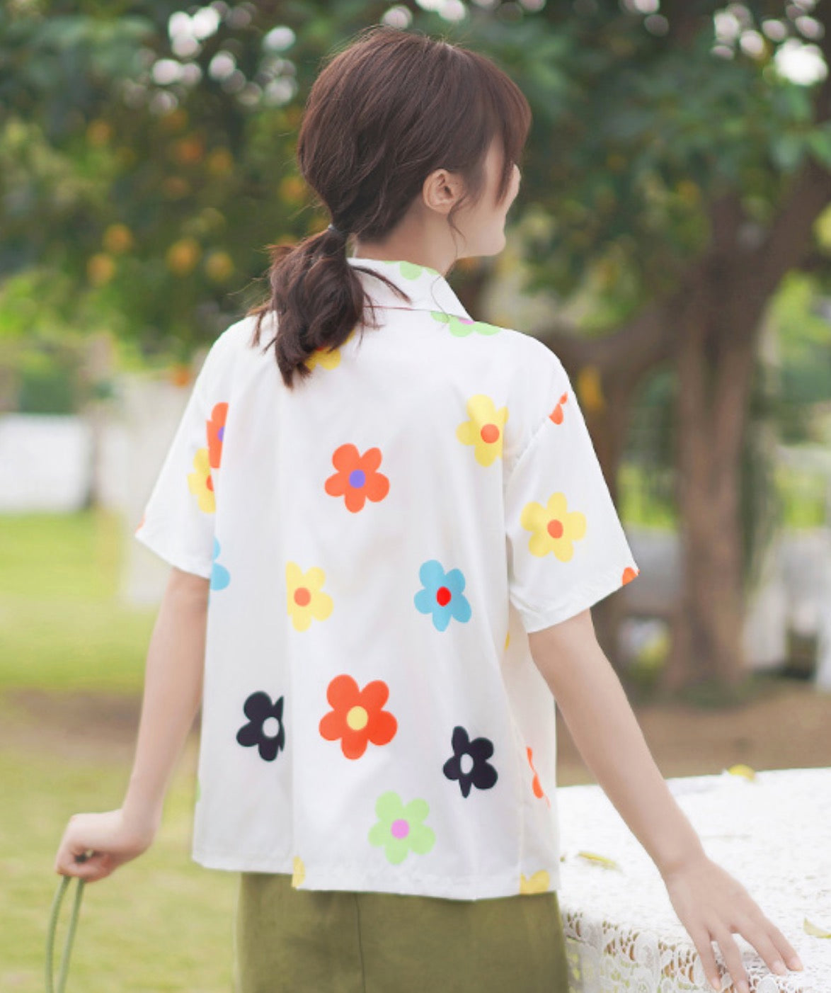 Quirky Flower Designed Shirt