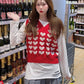 Dreamcatcher Gahyeon Inspired Red Heart Pattern Vest