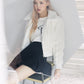 Blackpink Rose Inspired White Fur Jacket