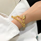 Blackpink Rose Inspired Gold Wrapped Chain Bracelet