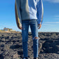 ATEEZ San Inspired Blue Contrast Color Sweater