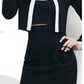 Blackpink Jennie-Inspired Black Dress With White Lining