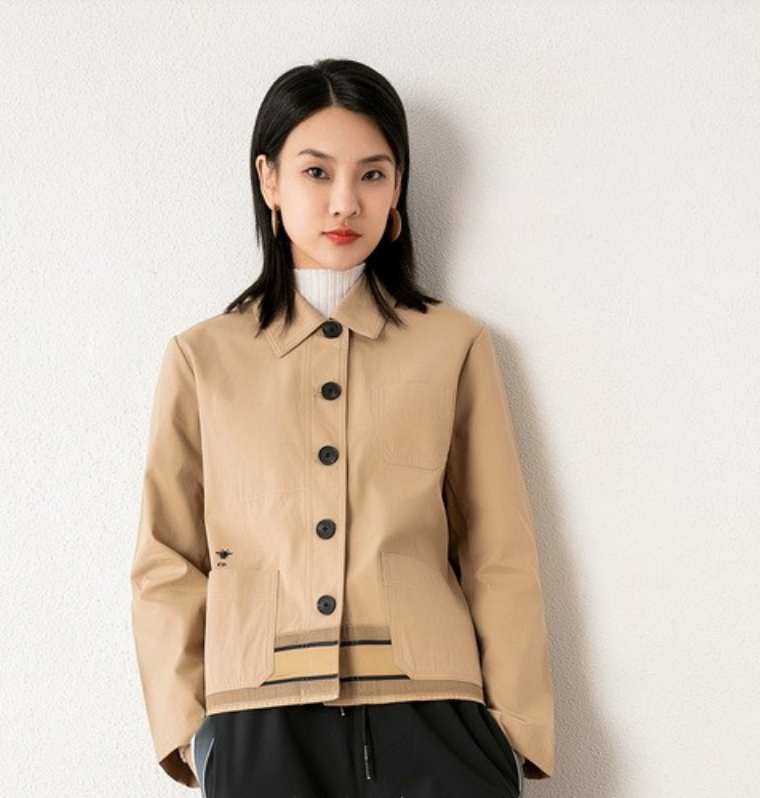 Blackpink Jisoo Inspired Brown Oversized Button Jacket