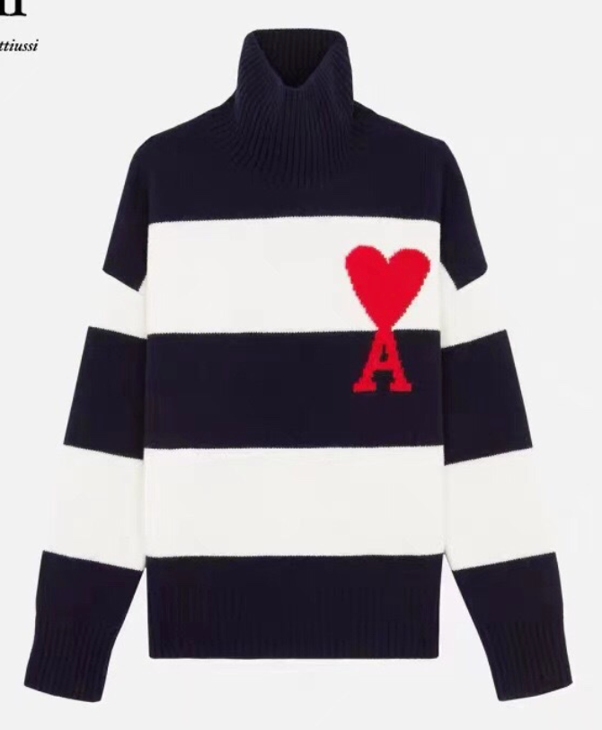 TXT Yeonjun Inspired Black And White Ace Of Hearts Sripes Sweater