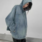 Seventeen Hoshi Inspired Blue Oversized Denim Hoodie