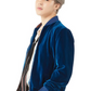 BTS Jimin Inspired Blue Velvet Bomber Jacket