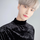 ATEEZ Seonghwa Inspired Black Mock Neck Velvet Sweater