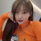 Everglow Sihyeon Inspired Long-Sleeved High-necked Chest Zipper Crop Top