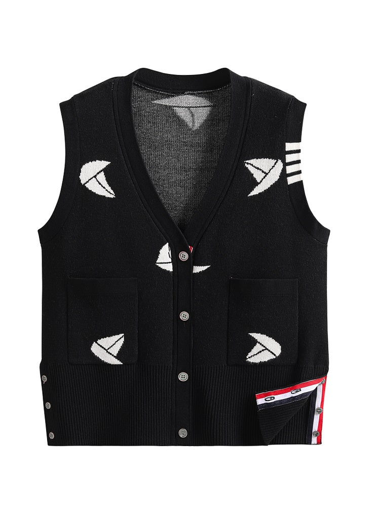 BTS Suga Inspired Black Sailboat Vest