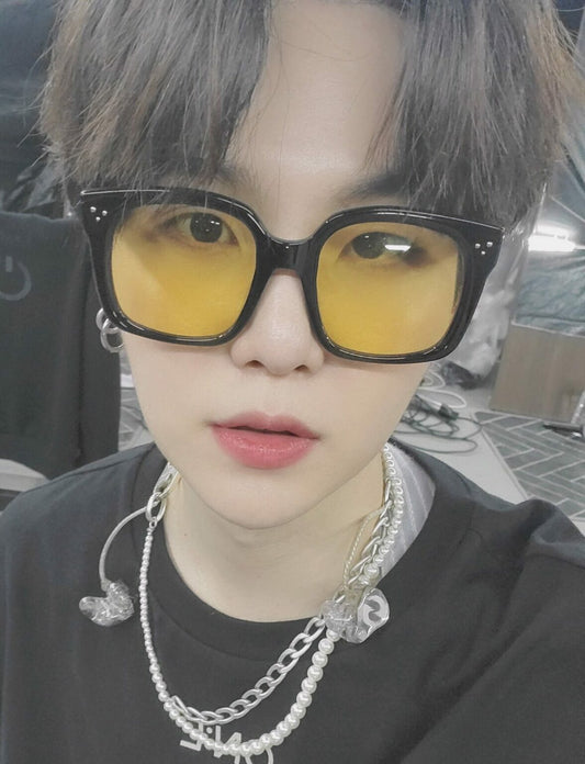 BTS Suga Inspired  Yellow Tinted Sunglasses