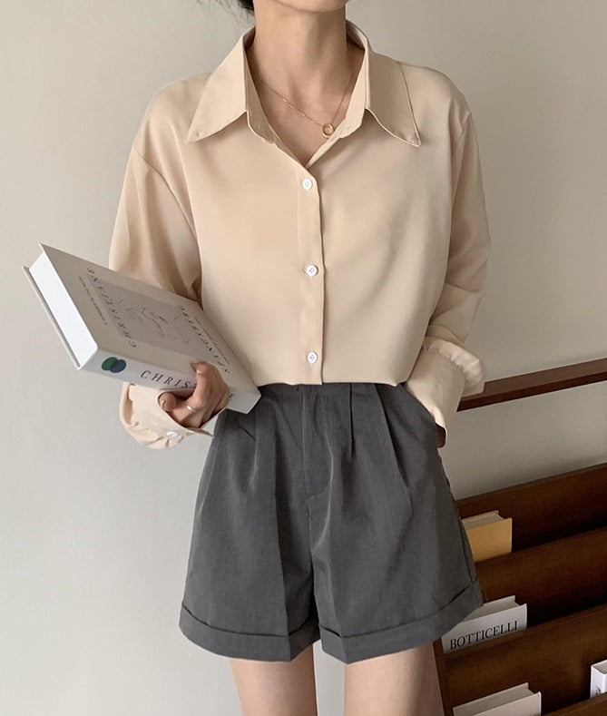 BTS Taehyung Inspired Beige Loose Polo