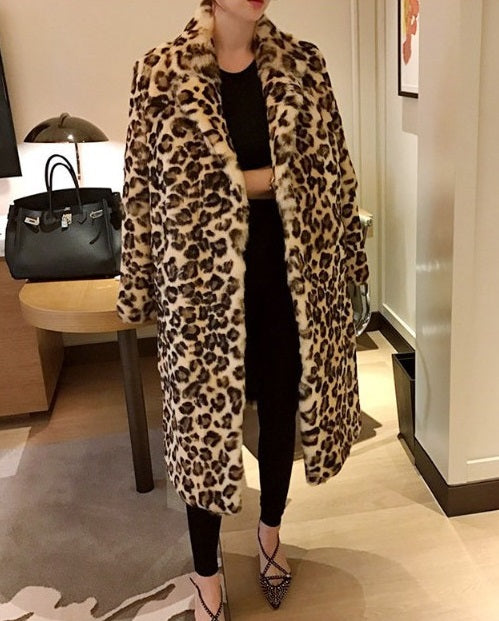 BTS Taehyung Inspired Brown Leopard Coat