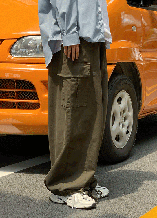 BTS Taehyung Inspired Army Green Oversized Cargo Pants