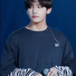 BTS Taehyung Inspired Black Oversized T-shirt with Fake Sleeves
