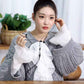ChungHa Inspired Gray Knitted Sweater With Lace Details