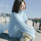 Red Velvet Wendy Inspired Light Blue High Collar Long Sweater