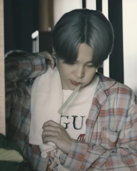 BTS Jimin-Inspired Beige “Gusto” Sweatshirt